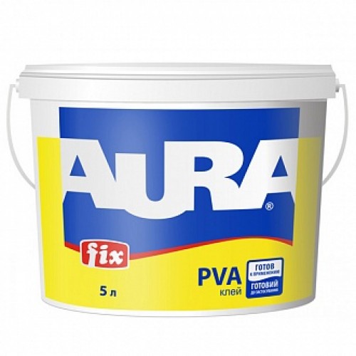 Клей ПВА AURA Fix 5л в магазине Buildmag Клей ПВА AURA Fix 5л