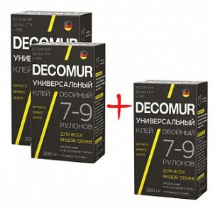 Клей для обоев Decomur Decomur Универсал 2+1 шт.