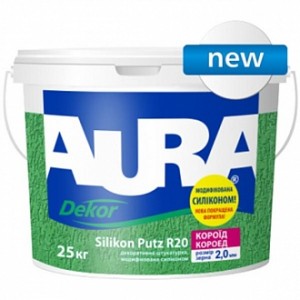 Декоративная штукатурка короед Aura Dekor Silikon Putz R20 2 мм 25 кг
