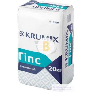 Гипс строительный KRUMIX Г-5 Н II 20 кг
