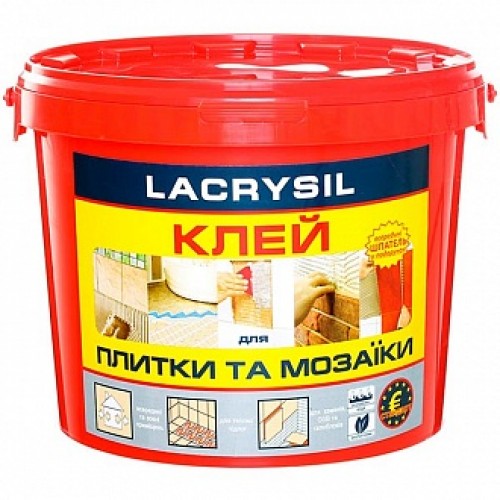 Клей для плитки и мозаики Lacrysil Круче сухих смесей 15 кг в магазине Buildmag Клей для плитки и мозаики Lacrysil Круче сухих смесей 15 кг