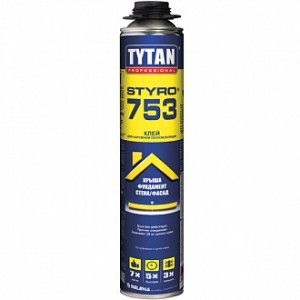 Клей-пена TYTAN О2 Styro 753 полиуретановая 750 мл