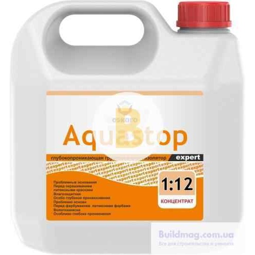 Грунтовка глубокого проникновения Eskaro Aquastop Expert концентрат 1:12 10 л