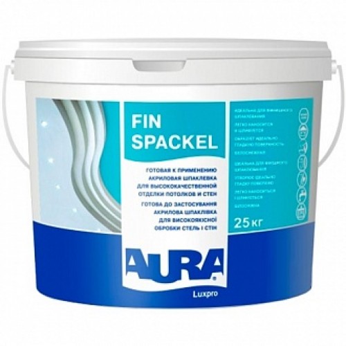 Шпаклевка Aura Luxpro Fin Spaсkel 8 кг в магазине Buildmag Шпаклевка Aura Luxpro Fin Spaсkel 8 кг