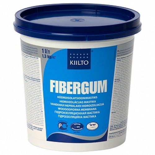 Мастика гидроизоляционная Kiilto Fibergum 1 кг в магазине Buildmag Мастика гидроизоляционная Kiilto Fibergum 1 кг
