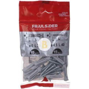 Дюбель распорный с шурупом 8x40 мм 10 шт 8х40 мм 10 шт Friulsider
