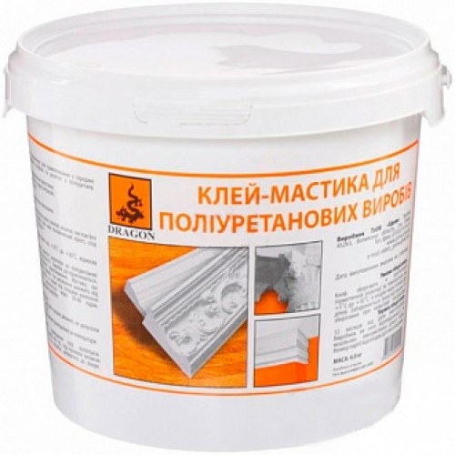 Клей-мастика Dragon для полиуретановых изделий DRAGON 1,5кг в магазине Buildmag Клей-мастика Dragon для полиуретановых изделий DRAGON 1,5кг