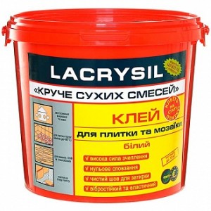 Клей для плитки и мозаики Lacrysil Круче сухих смесей 8 кг