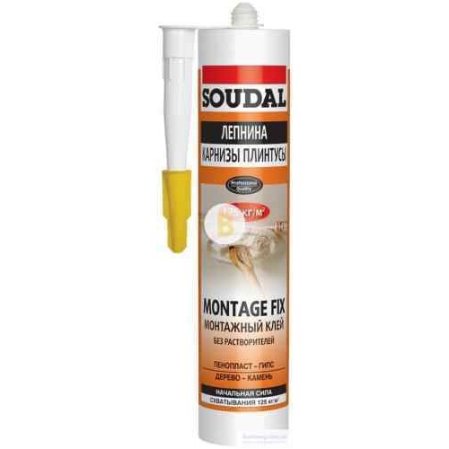 Монтажный клей SOUDAL MONTAGE FIX белый 300 мл