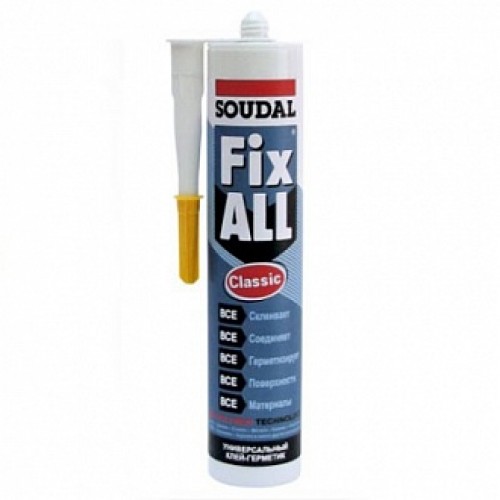Клей-герметик SOUDAL FIX ALL Classic 290 мл черный в магазине Buildmag Клей-герметик SOUDAL FIX ALL Classic 290 мл черный