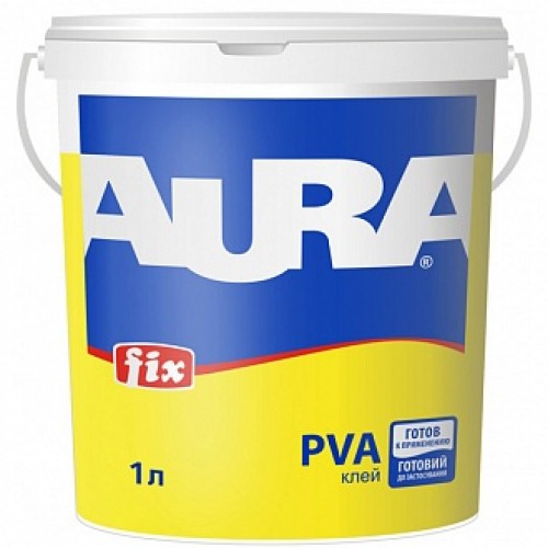 Клей ПВА AURA Fix 1л в магазине Buildmag Клей ПВА AURA Fix 1л