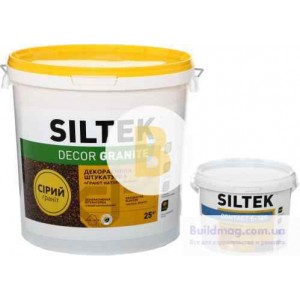 Декоративная штукатурка мозаичная Siltek DECOR GRANIT серый 25 кг