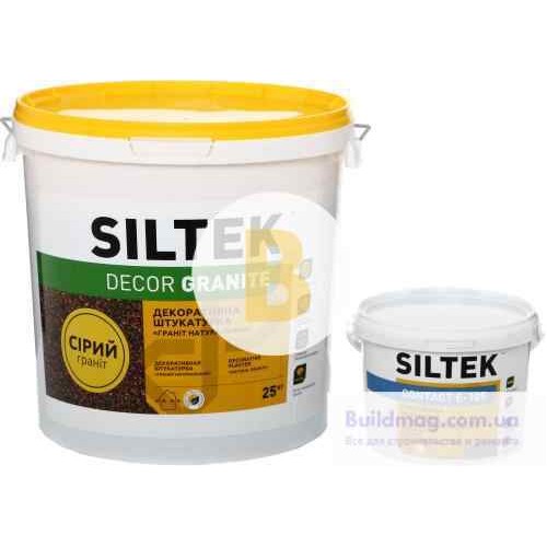 Декоративная штукатурка мозаичная Siltek DECOR GRANIT серый 25 кг в магазине Buildmag Декоративная штукатурка мозаичная Siltek DECOR GRANIT серый 25 кг