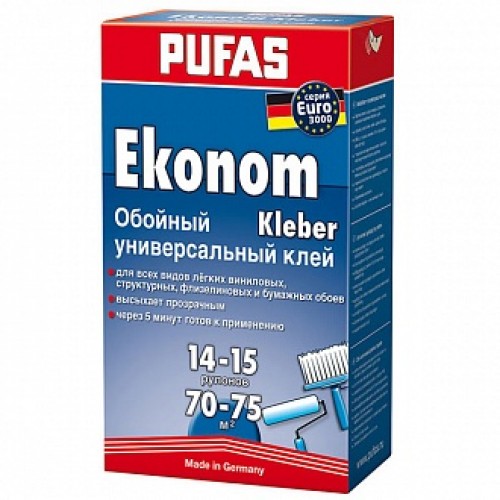Клей для обоев PUFAS Econom 500 г в магазине Buildmag Клей для обоев PUFAS Econom 500 г