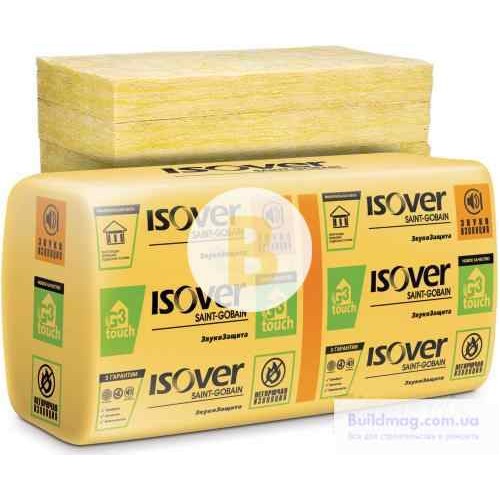 Минеральная вата ISOVER SoundProtect 75 мм 11,42 кв.м в магазине Buildmag Минеральная вата ISOVER SoundProtect 75 мм 11,42 кв.м