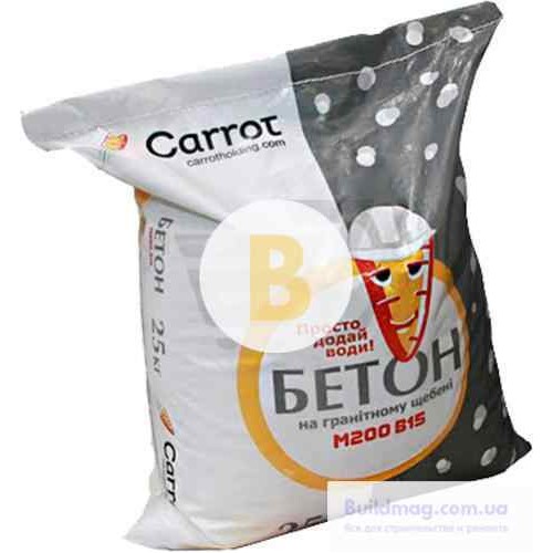 Сухая смесь Carrot бетонная В15 М200