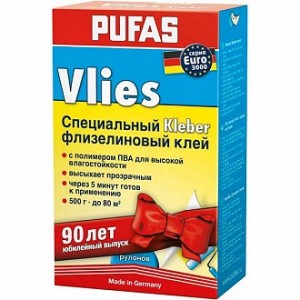 Клей для обоев PUFAS для флизелиновых обоев Юбилейный 500 г