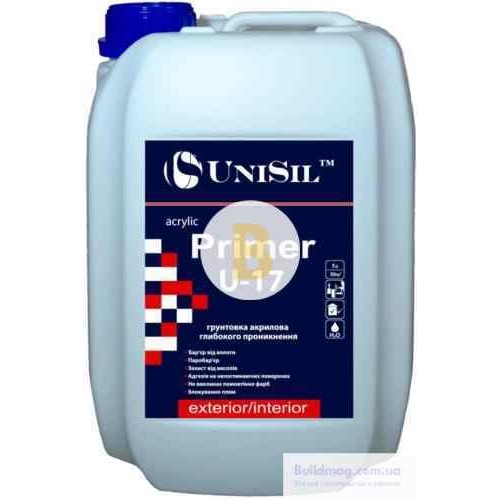 Грунтовка глубокого проникновения UniSil acrylic primer U-17 5 л в магазине Buildmag Грунтовка глубокого проникновения UniSil acrylic primer U-17 5 л