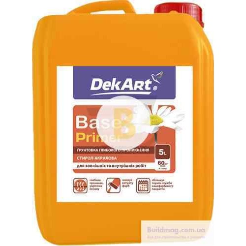 Грунтовка глубокого проникновения DekArt Base 10 л в магазине Buildmag Грунтовка глубокого проникновения DekArt Base 10 л