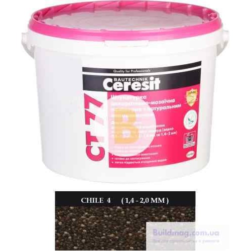 Декоративная штукатурка мозаичная Ceresit CT 77 CHILE 4 1,4-2,0 мм 14 кг в магазине Buildmag Декоративная штукатурка мозаичная Ceresit CT 77 CHILE 4 1,4-2,0 мм 14 кг