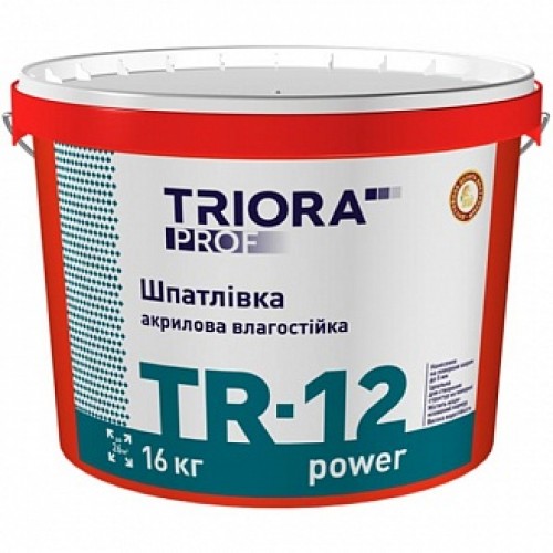 Шпаклевка Triora TR-12 power влагостойкая 0,8 кг в магазине Buildmag Шпаклевка Triora TR-12 power влагостойкая 0,8 кг