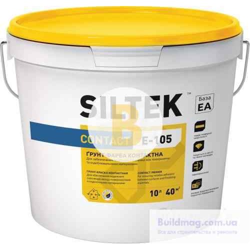 Грунтовочная краска адгезионная Siltek SILTEK Contact E-105 база ЕА 10 л