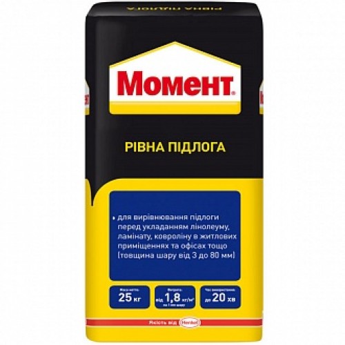 Самовыравнивающийся пол Момент Ровный пол 25 кг в магазине Buildmag Самовыравнивающийся пол Момент Ровный пол 25 кг