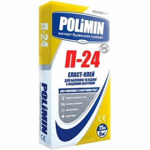 Клей для плитки Polimin P-24 Elastic (серый) 25 кг