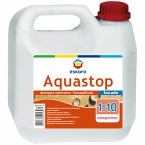Грунтовка водоотталкивающая Eskaro Aquastop Facade концентрат 1:10 1 л