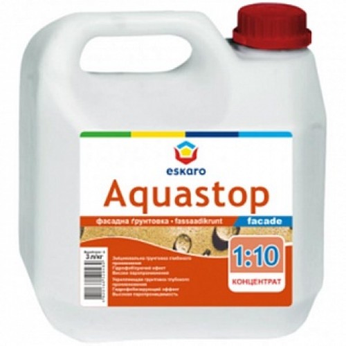 Грунтовка водоотталкивающая Eskaro Aquastop Facade концентрат 1:10 1 л