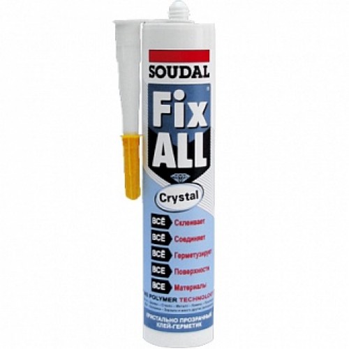 Клей-герметик SOUDAL FIX ALL Crystal 290 мл прозрачный