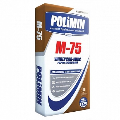 Раствор строительный Polimin М-75 25 кг в магазине Buildmag Раствор строительный Polimin М-75 25 кг