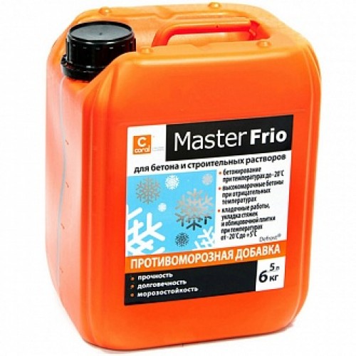 Противоморозная добавка Coral Master Frio 1 л в магазине Buildmag Противоморозная добавка Coral Master Frio 1 л