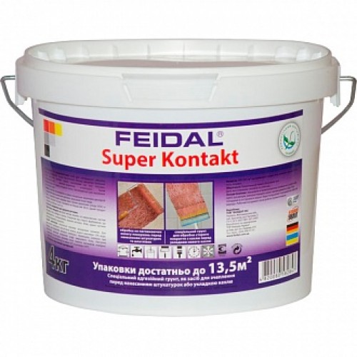 Адгезионная грунтовка Feidal Super Kontakt 1.4 кг в магазине Buildmag Адгезионная грунтовка Feidal Super Kontakt 1.4 кг