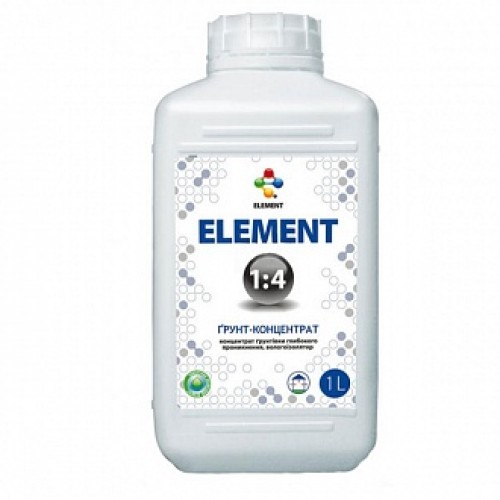 Грунтовка глубокого проникновения Element влагоизолятор концентрат 1:4 1 л в магазине Buildmag Грунтовка глубокого проникновения Element влагоизолятор концентрат 1:4 1 л