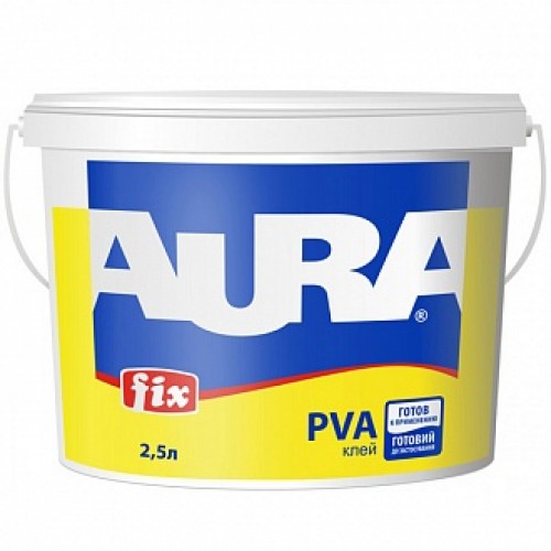 Клей ПВА AURA Fix 2.5л в магазине Buildmag Клей ПВА AURA Fix 2.5л