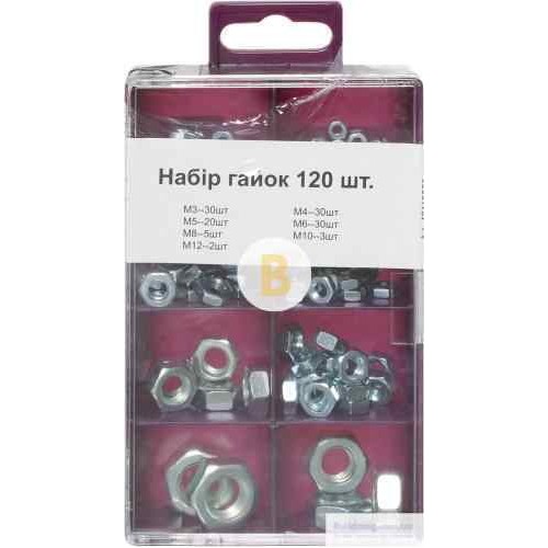 Набор гаек 120 шт. в магазине Buildmag Набор гаек 120 шт.