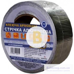 Лента клейкая алюминиевая армированная ALENOR 50 мм x 40 м