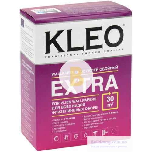 Клей для обоев Kleo EXTRA Флизелиновый 250 г в магазине Buildmag Клей для обоев Kleo EXTRA Флизелиновый 250 г