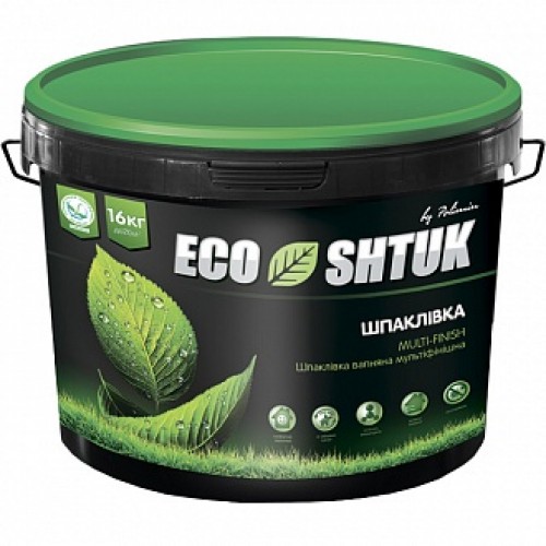 Шпаклевка Polimin EcoShtuk Fat Lime Putty мультифиниш 16 кг в магазине Buildmag Шпаклевка Polimin EcoShtuk Fat Lime Putty мультифиниш 16 кг