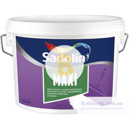 Шпаклевка Sadolin Maxi водорастворимая мелкозернистая 2,5 л в магазине Buildmag Шпаклевка Sadolin Maxi водорастворимая мелкозернистая 2,5 л