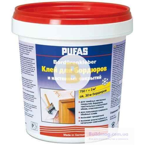 Клей для бордюр PUFAS Bordurebkleber 750 г в магазине Buildmag Клей для бордюр PUFAS Bordurebkleber 750 г