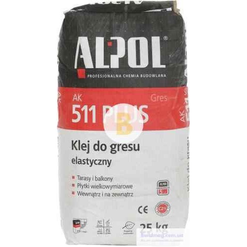 Клей для плитки Alpol AK 511 PLUS 25 кг