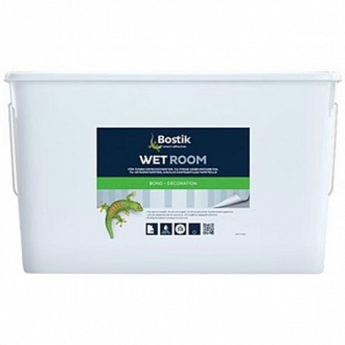 Клей для обоев Bostik Wet Room 15 л в магазине Buildmag Клей для обоев Bostik Wet Room 15 л