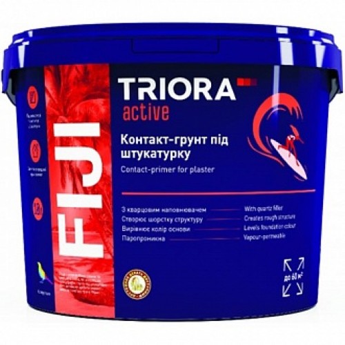 Грунтовка адгезионная Triora Fiji контакт-грунт под штукатурку 3 л в магазине Buildmag Грунтовка адгезионная Triora Fiji контакт-грунт под штукатурку 3 л