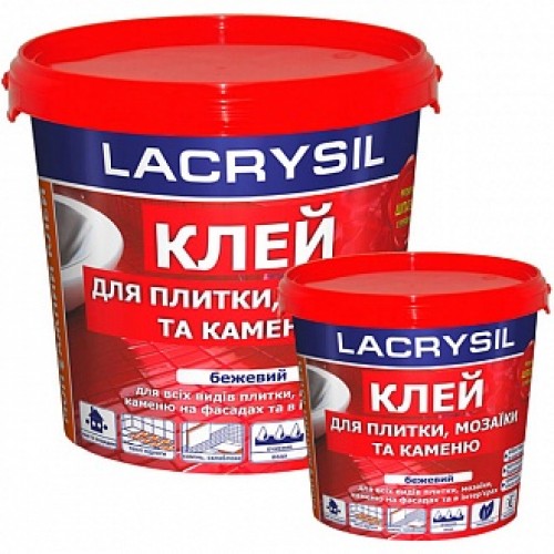 Клей для плитки и мозаики Lacrysil Крепче сухих смесей 1.5 кг