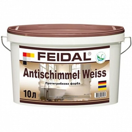Краска акриловая Feidal Antischimmel Weiss мат белый 1 л в магазине Buildmag Краска акриловая Feidal Antischimmel Weiss мат белый 1 л