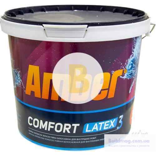 Краска латексная Amber Сomfort Latex 3 мат белый 5 л в магазине Buildmag Краска латексная Amber Сomfort Latex 3 мат белый 5 л