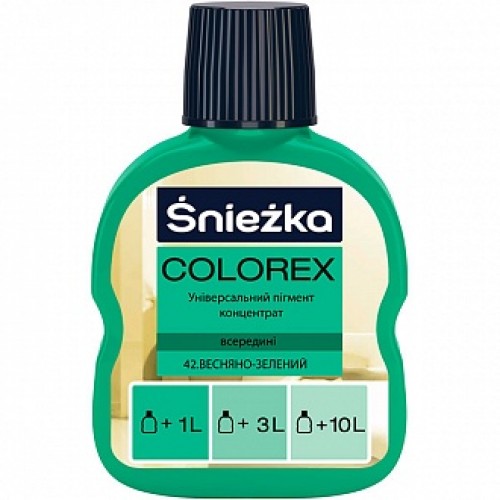 Пигмент Sniezka Colorex весенне-зеленый 100 мл в магазине Buildmag Пигмент Sniezka Colorex весенне-зеленый 100 мл