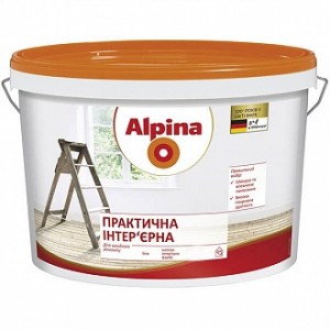 Краска Alpina Практичная интерьерная белый 3.5 кг
